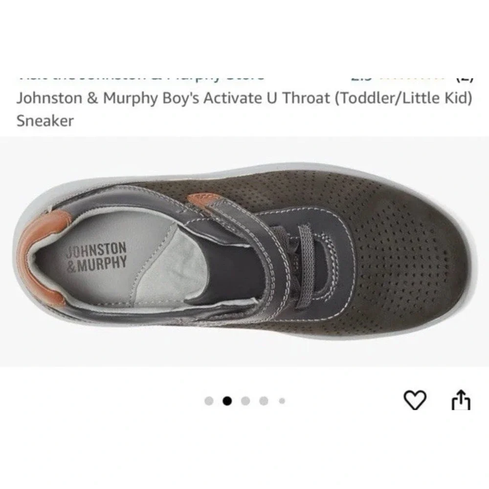 NEW boys size 5 Johnston and Murphy boy's (toddler/little kid) activate U throat